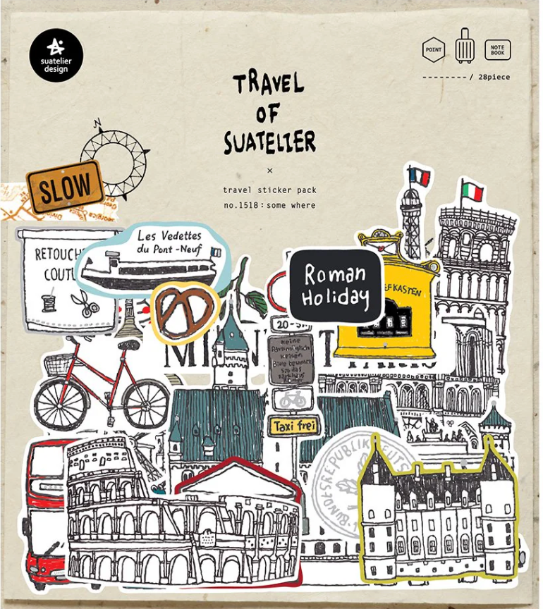 Planche d’autocollants Travel Luggage – Suatelier