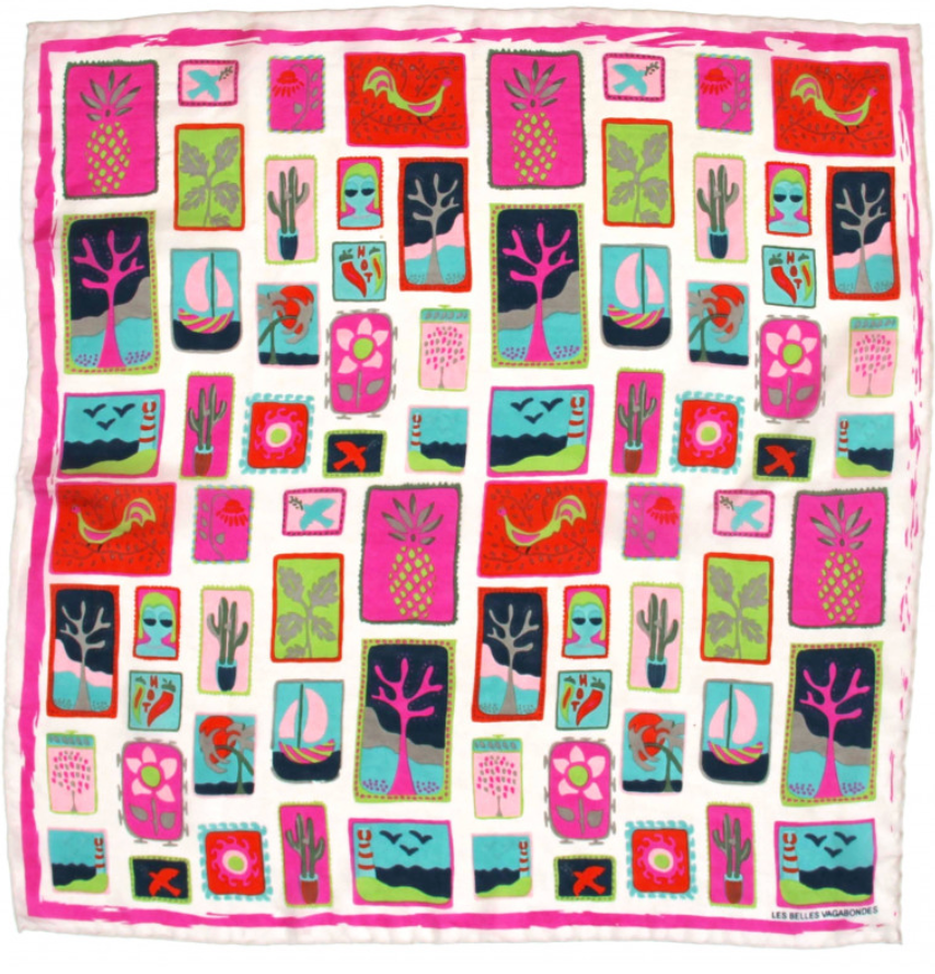 Mini foulard – 50 × 50 cm – Les Belles Vagabondes