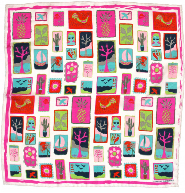 Mini foulard – 50 × 50 cm – Les Belles Vagabondes