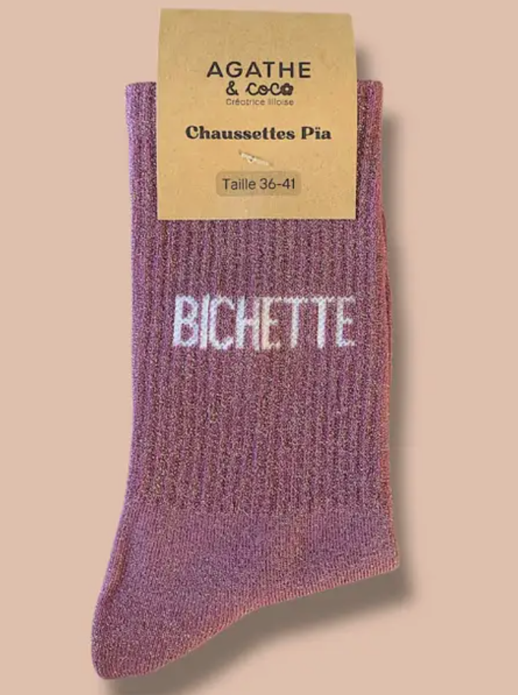 Paire de chaussettes paillettes