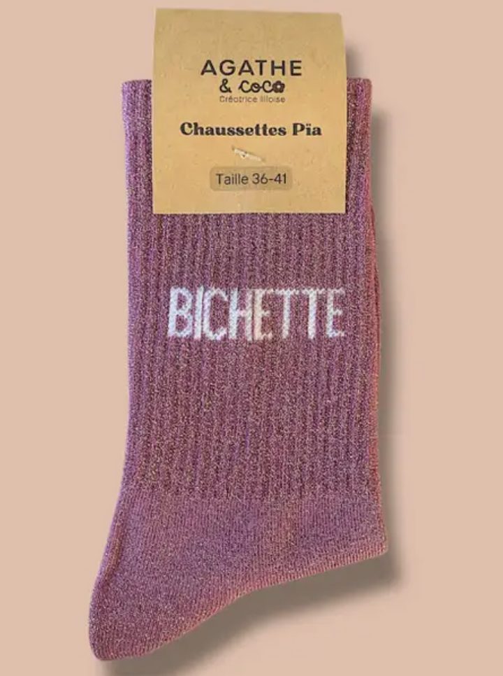 Paire de chaussettes paillettes