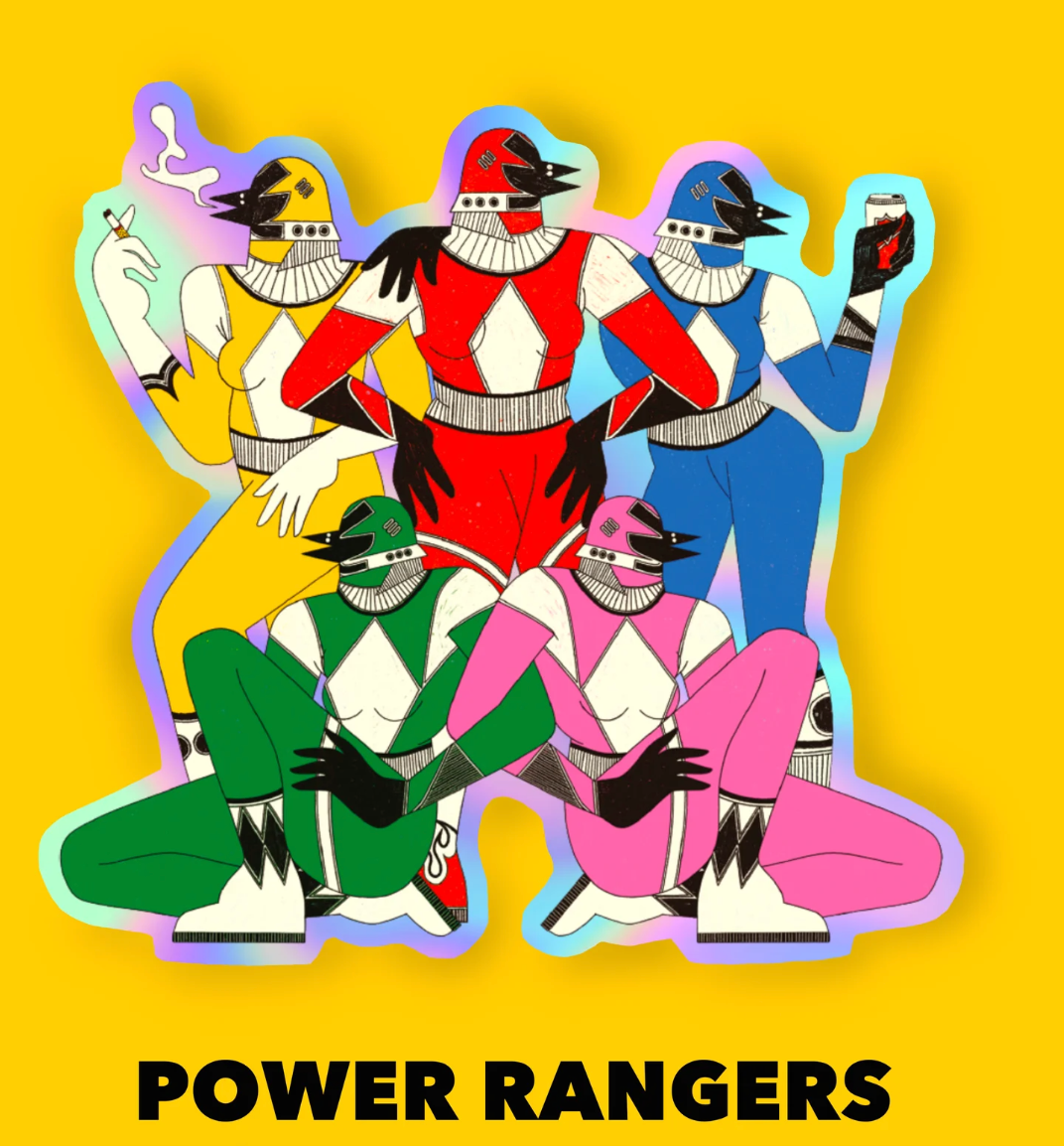 Stickers holographique "Power Rangers" – Petrouchkaka