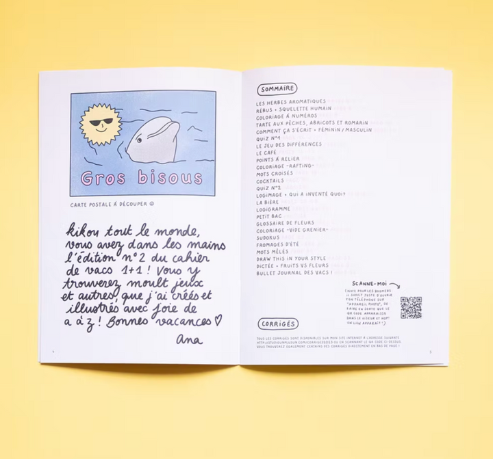 Cahier de vacances pour les grands - Studio 1 + 1