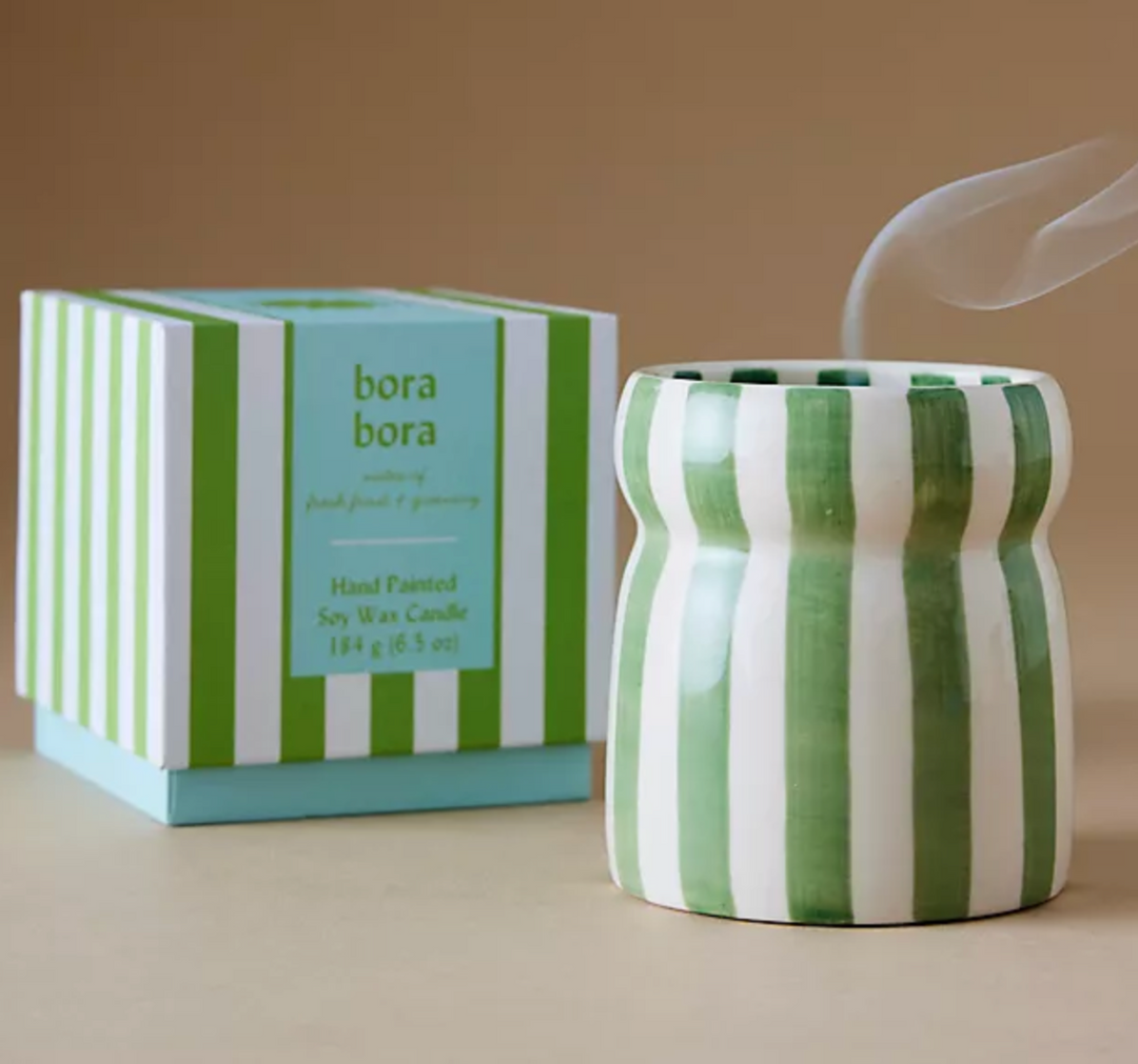 Bougie en céramique rayée - Cabana - Paddywax