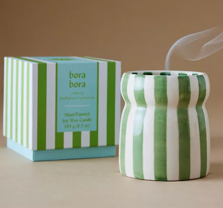 Bougie en céramique rayée - Cabana - Paddywax