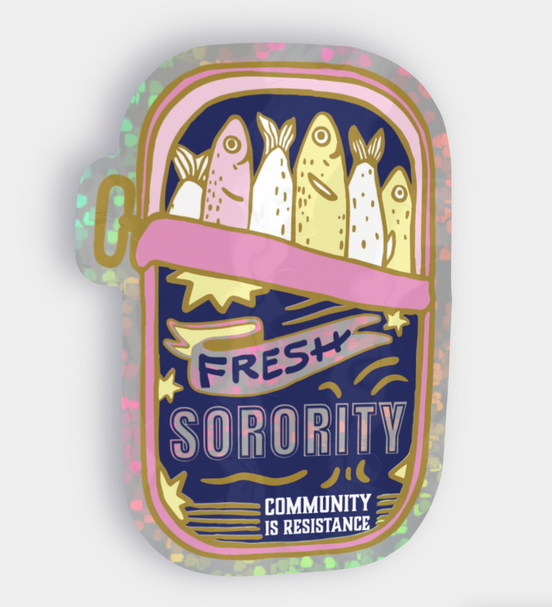 Sticker sardines Fresh Sorority - Les Imprimeuses