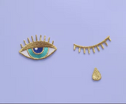 Patch Thermocollant Gold Trio -Eye Oeil Cils et Larme Malicieuse (3 pièces)