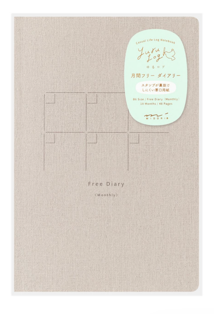 Notebook - Yuru Log B6 - Journal mensuel (18 mois) - Midori