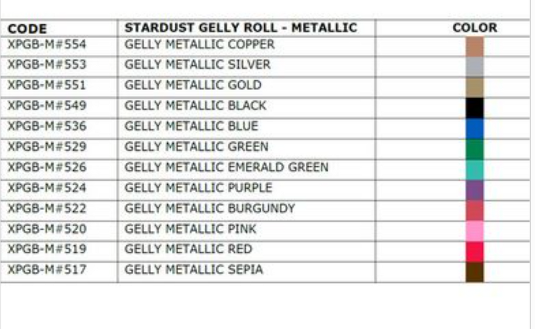 Stylos gel métalliques unité - Sakura