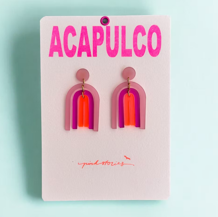 Boucle d'oreille - MIAMI TULUM - Pink stories