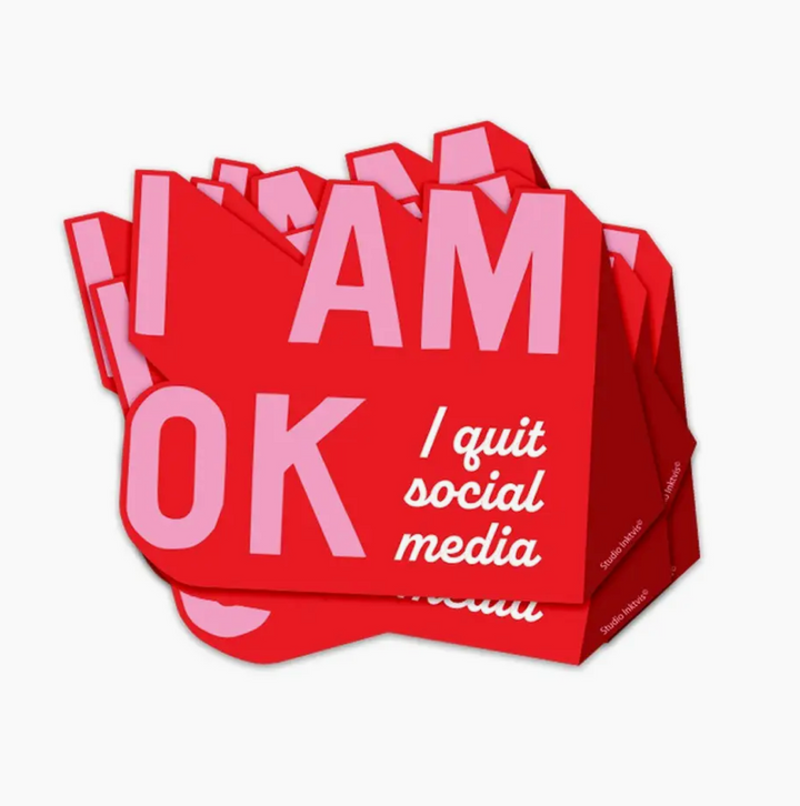 Stickers Réseau sociaux - I'm OK, I quit social media !