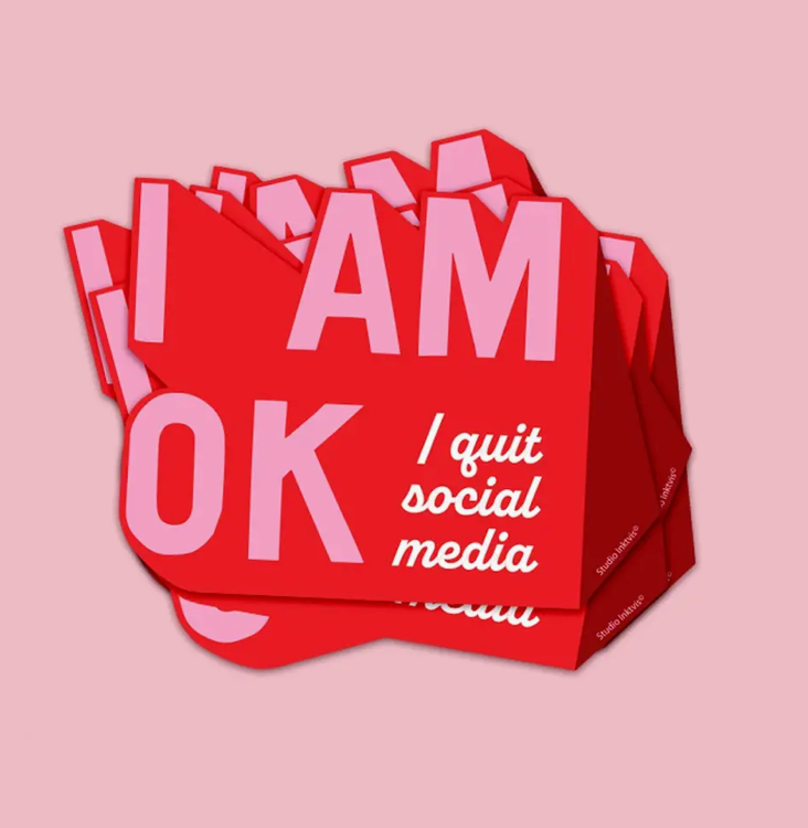 Stickers Réseau sociaux - I'm OK, I quit social media !