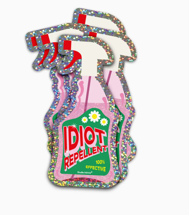 Sticker Spray répulsif Idiot - Studio Inktvis