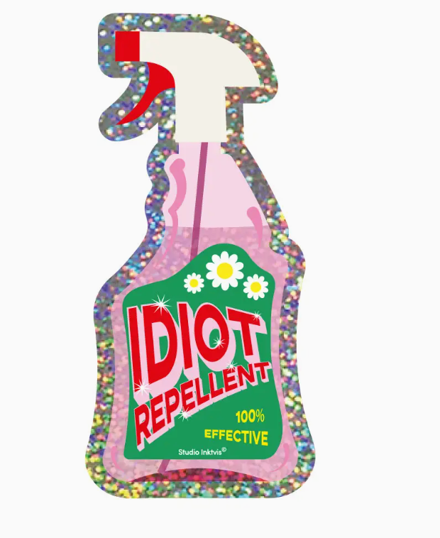Sticker Spray répulsif Idiot - Studio Inktvis