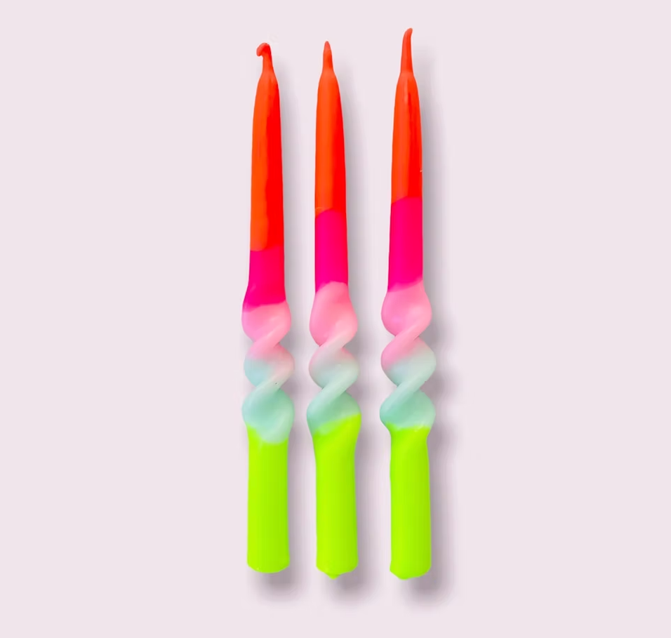Bougies Dip Dye Swirl - Pinkstories