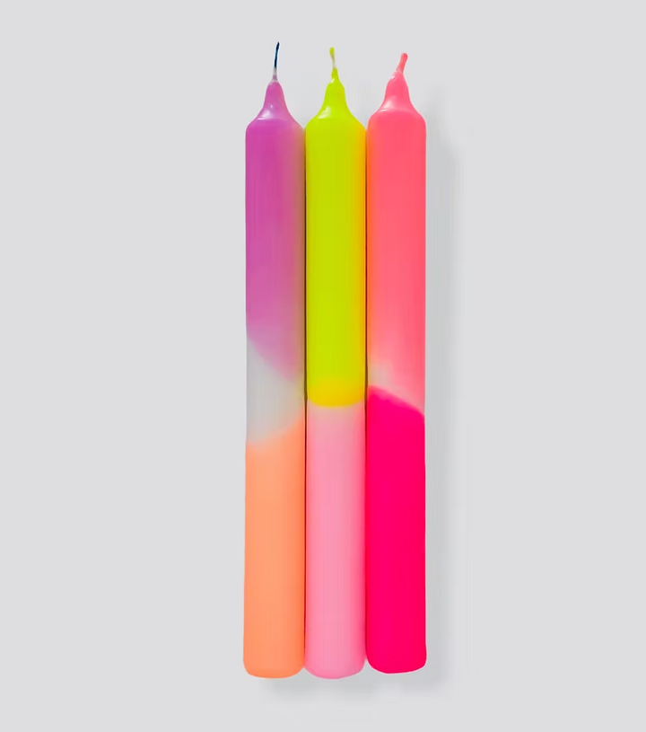 Bougies Dip Dye Neon -  Pinkstories