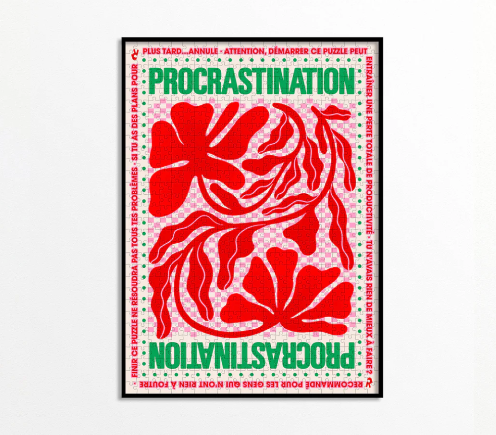 Puzzle 1000 pièces - Procrastination - Piece&love
