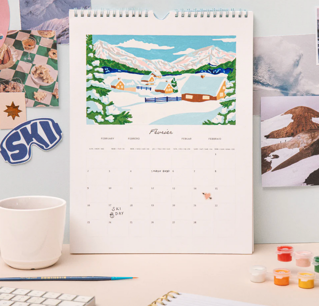 Kit de peinture au numéro - Calendrier 2026 - Petite épicerie