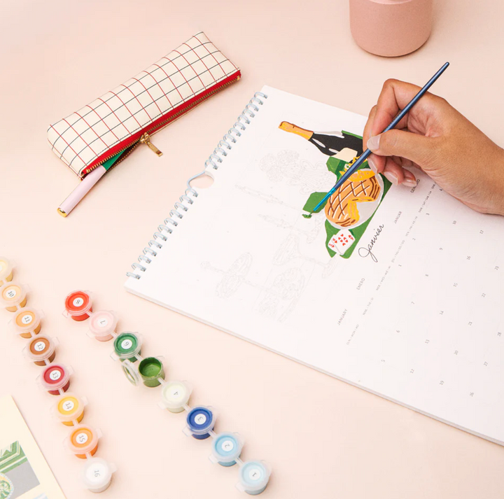 Kit de peinture au numéro - Calendrier 2026 - Petite épicerie