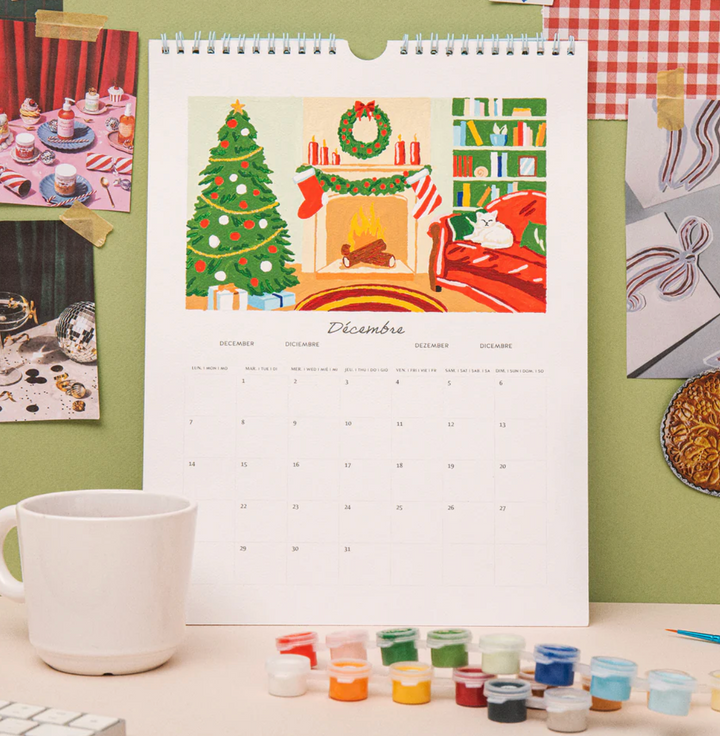 Kit de peinture au numéro - Calendrier 2026 - Petite épicerie