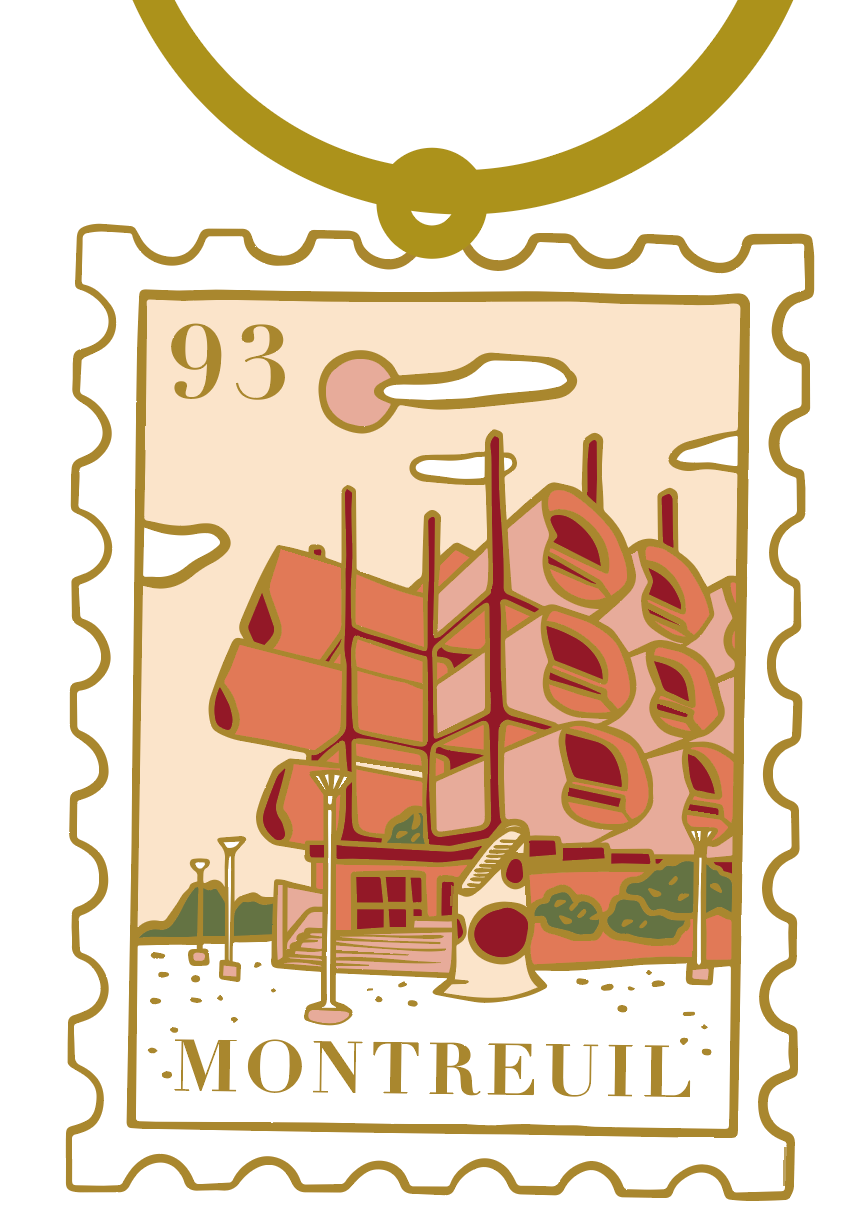Porte-Clé - Timbre - Sous le soleil de Montreuil