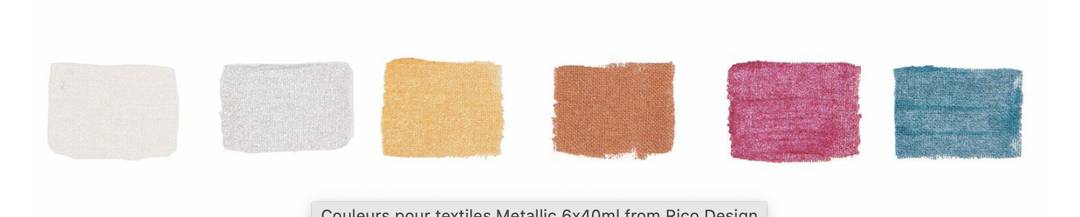 Couleurs pour textiles – 6 x 40 ml – RICO DESIGN | LES IMPRIMEUSES