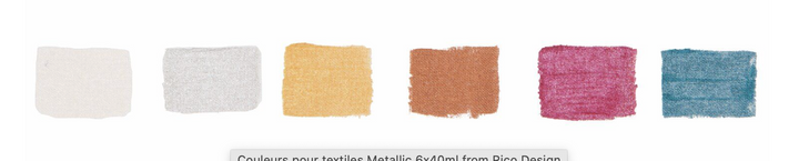 Couleurs pour textiles – 6 x 40 ml – RICO DESIGN | LES IMPRIMEUSES