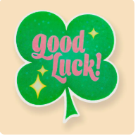 Autocollant Trèfle- Good Luck