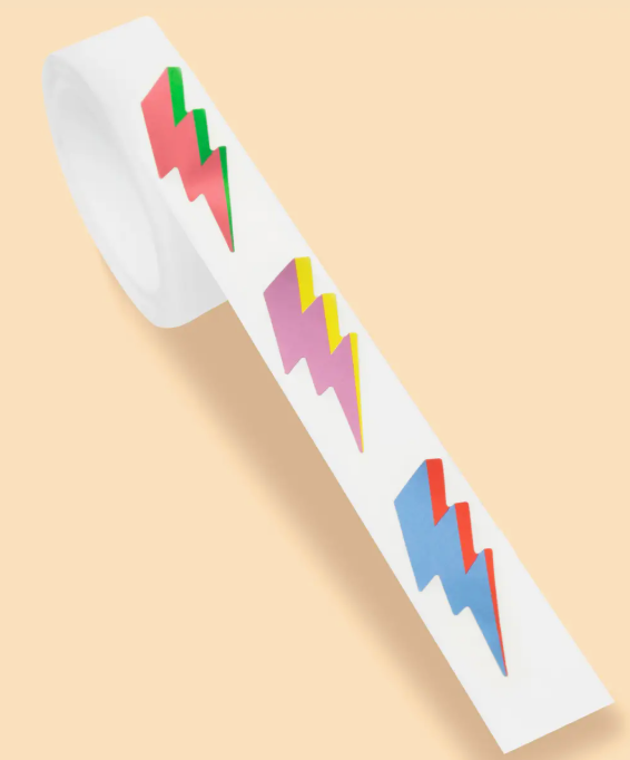 Autocollantes Éclairs Métalliques – Rouleau PET