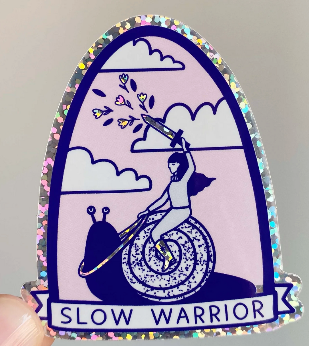Autocollants Vinyl Glitter – Slow Warrior