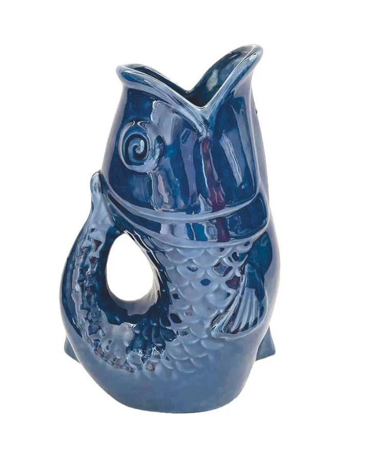 Vase pichet Poisson bleu - Opjet Paris