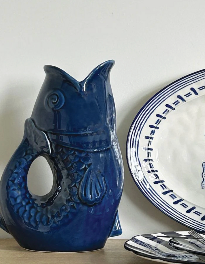 Vase pichet Poisson bleu - Opjet Paris