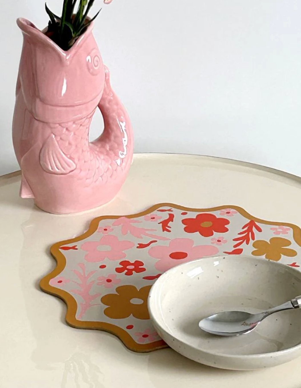 Vase pichet Poisson rose - Opjet Paris