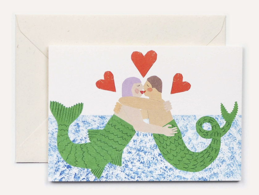 Carte couple sirènes - Hadley