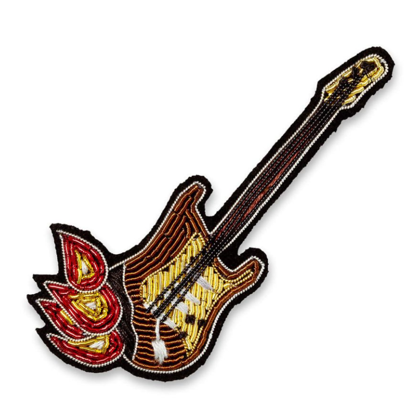 Broche Guitare en flamme - Macon et Lesquoy