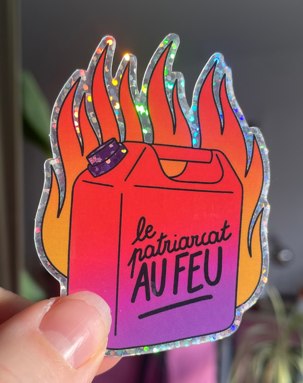 Sticker Le patriarcat au feu - About eve