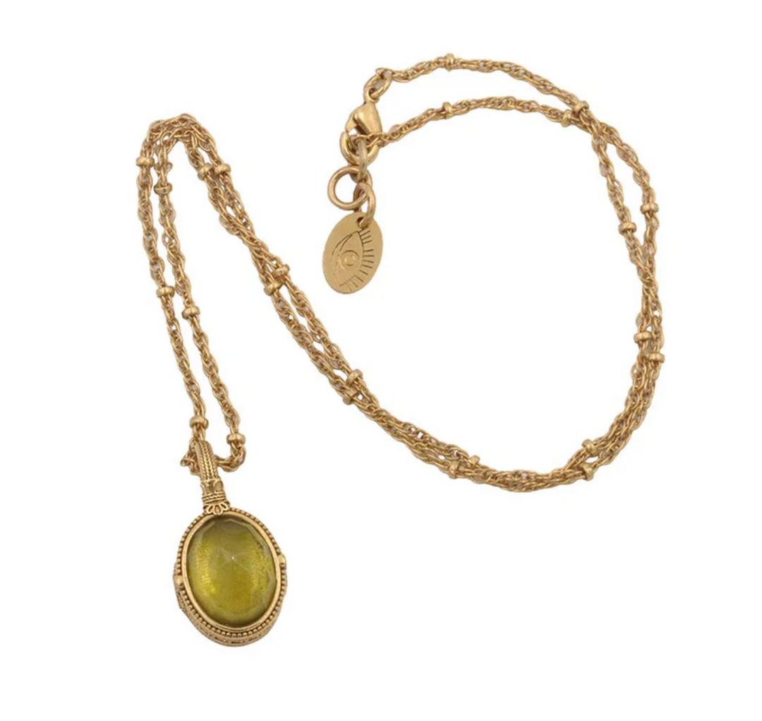 Collier Camay en pierre naturelle et plaqué or – LA2L