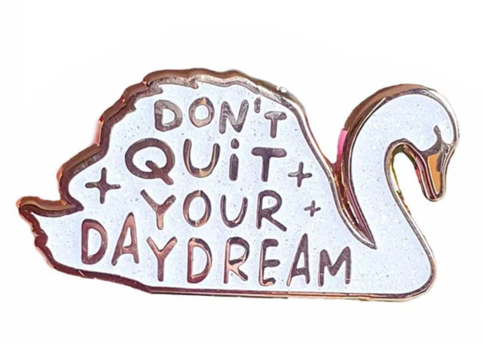 Sticker cygne "Don't quit your daydream" - Studio Inktvis