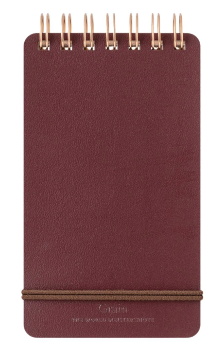 Bloc-mémo Grain cuir recyclé - Midori