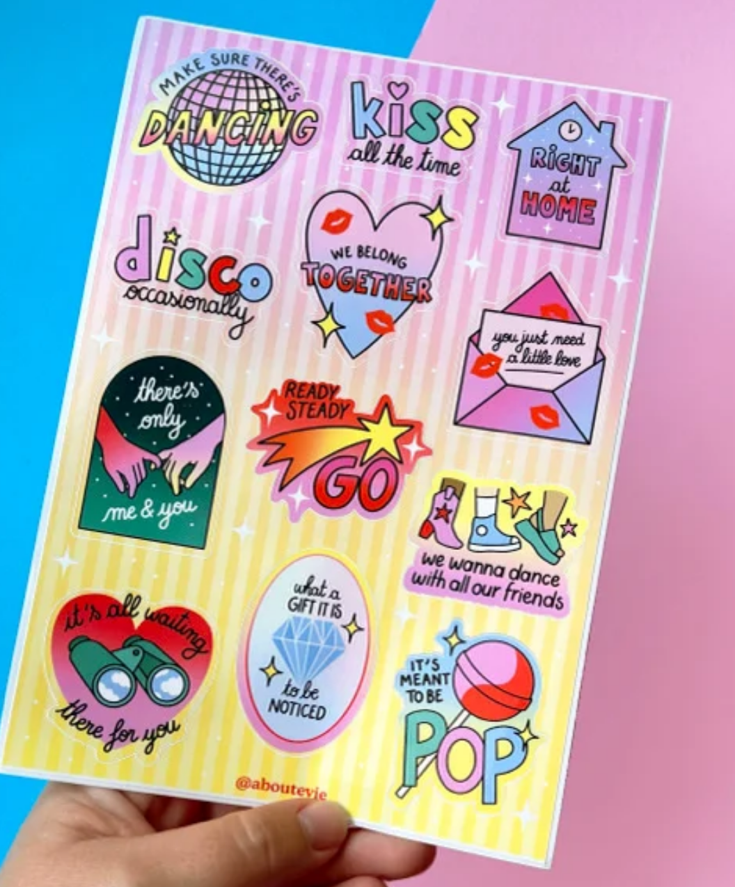 Planche de stickers - about eve