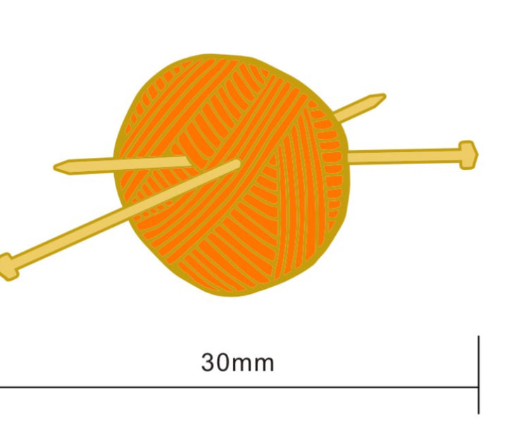 Pin's - Attends, je finis mon rang - Tricot