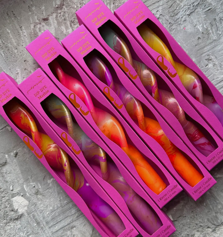 Bougie DIP DYE unité - Pink Stories