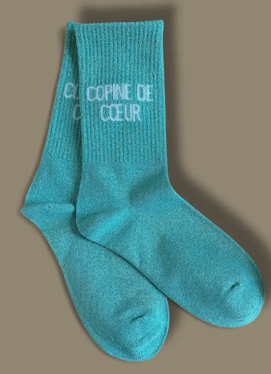 Paire de chaussettes paillettes