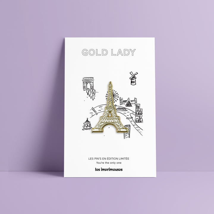 Pin’s Gold Lady - Tour Eiffel