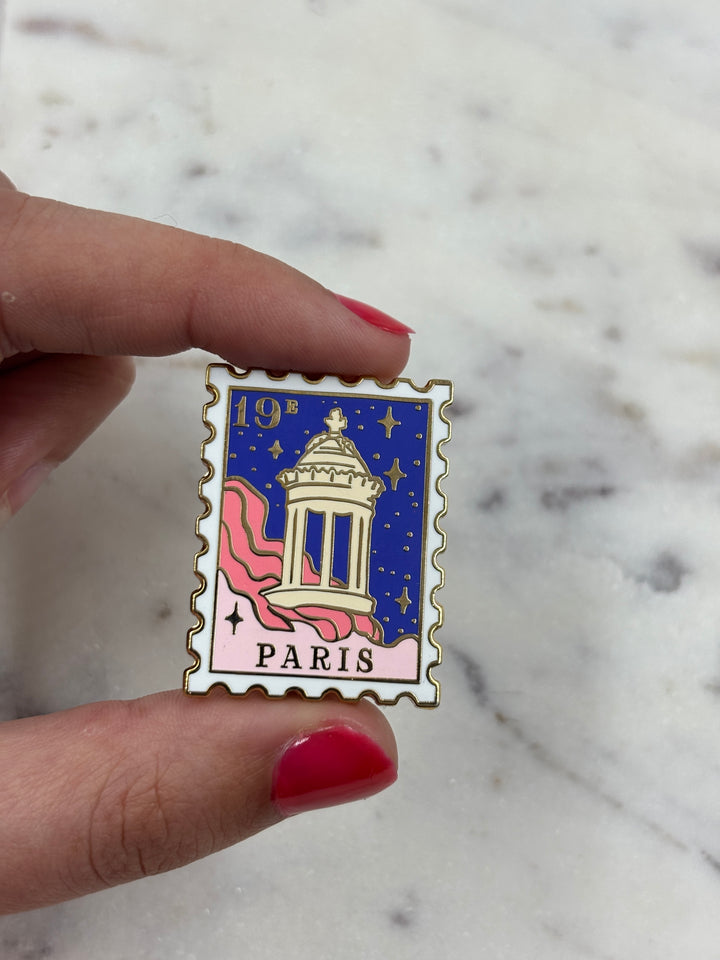 Pin's - Timbre Paris 19e - Quartier des Buttes Chaumont