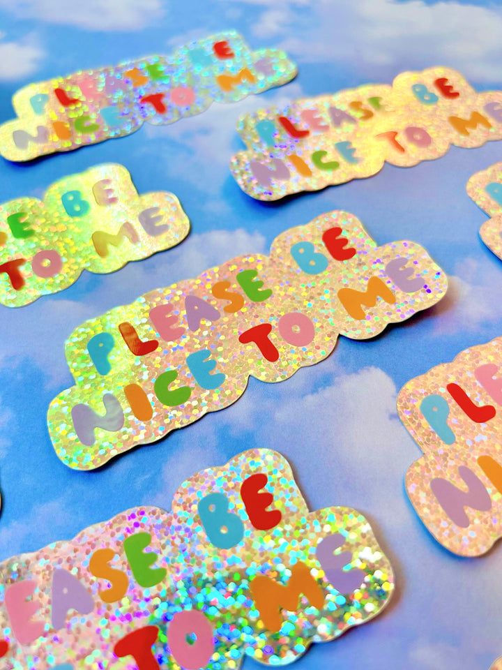 Sticker Please Be Nice To Me - The Peach Fuzz