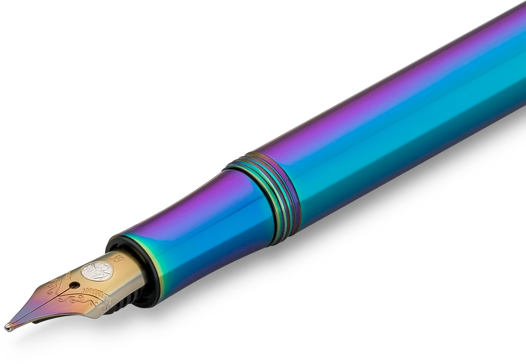 Détail plume arc-en-ciel Kaweco Liliput Kolibri