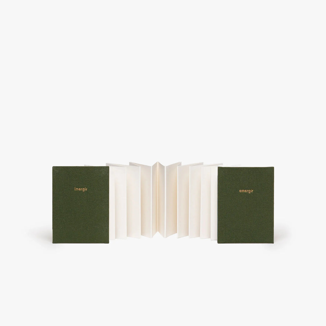 Carnet leporello en toile Inusitado