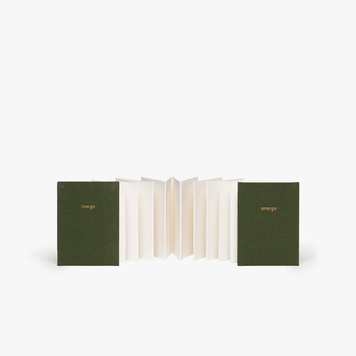 Carnet leporello en toile Inusitado