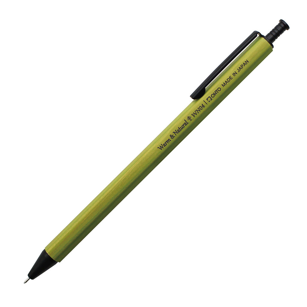 Stylo gel en bois OHTO, vert